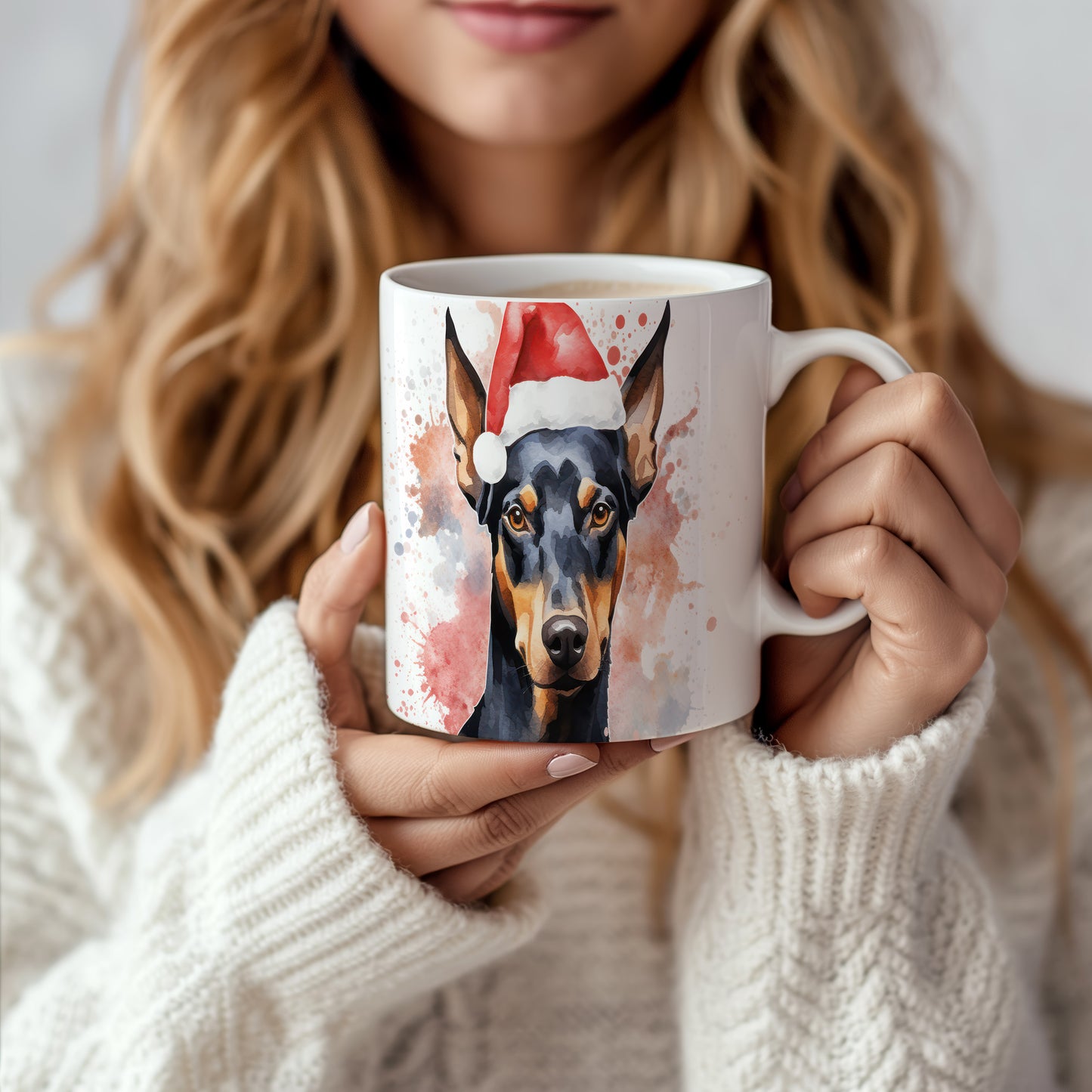 Hrnek s roztomilým dobermanem