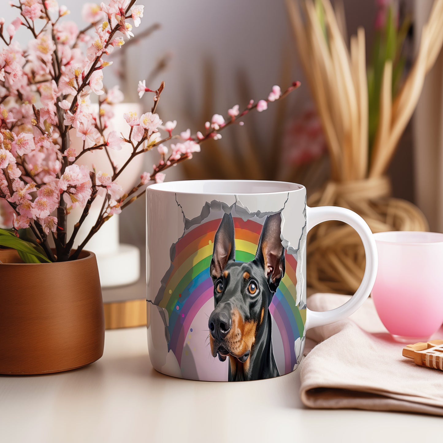 Hrnek s Dobermanskou hlavou
