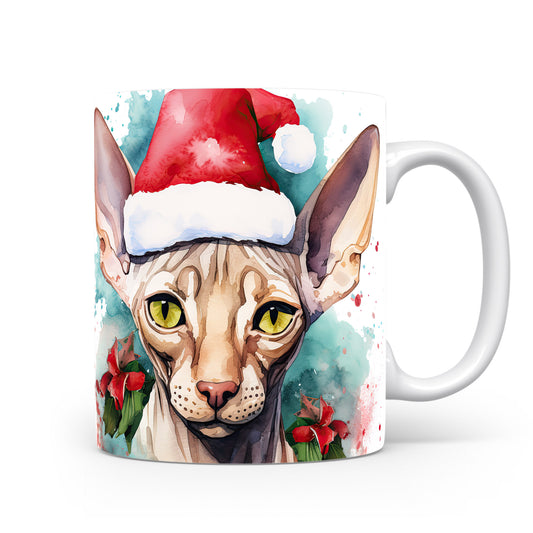 Hrnek s kočkou v čepici Santa – speciální edicí