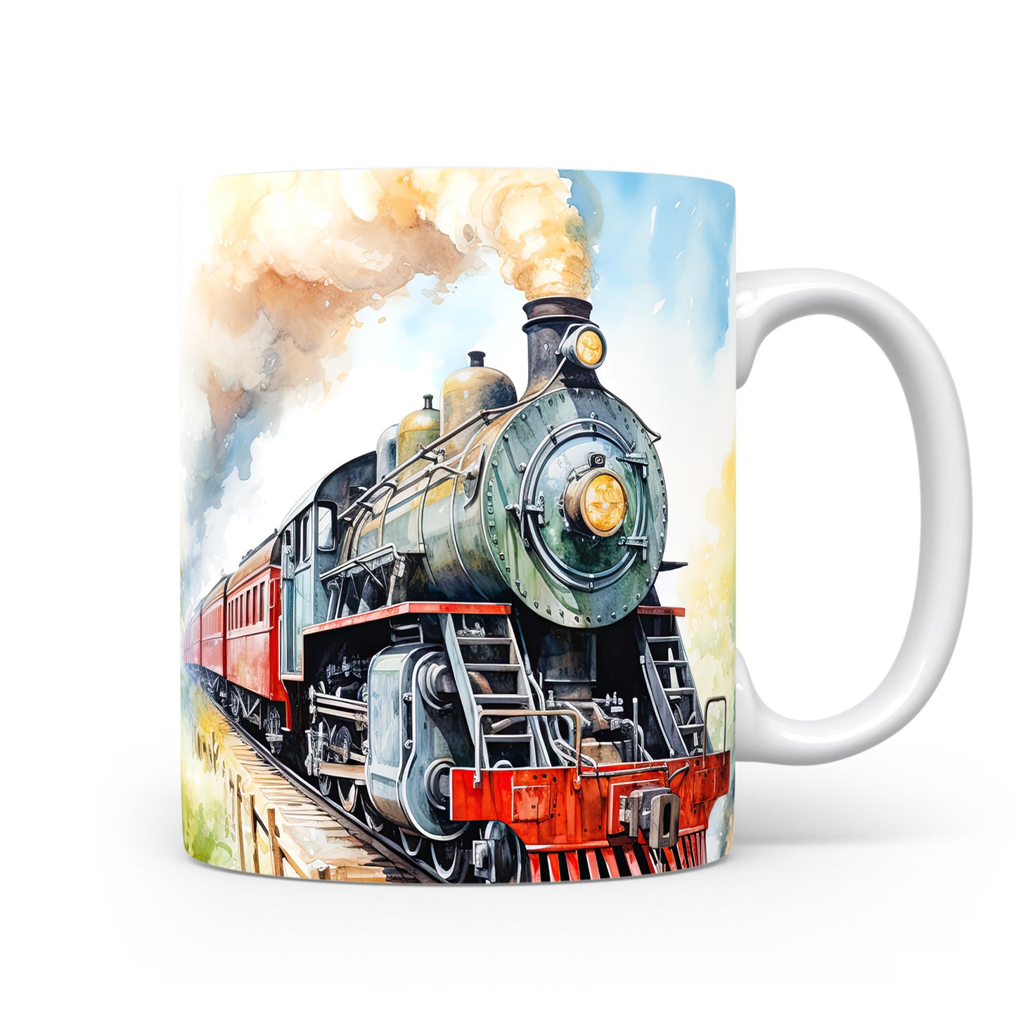 Hrnek s historickým vlakem