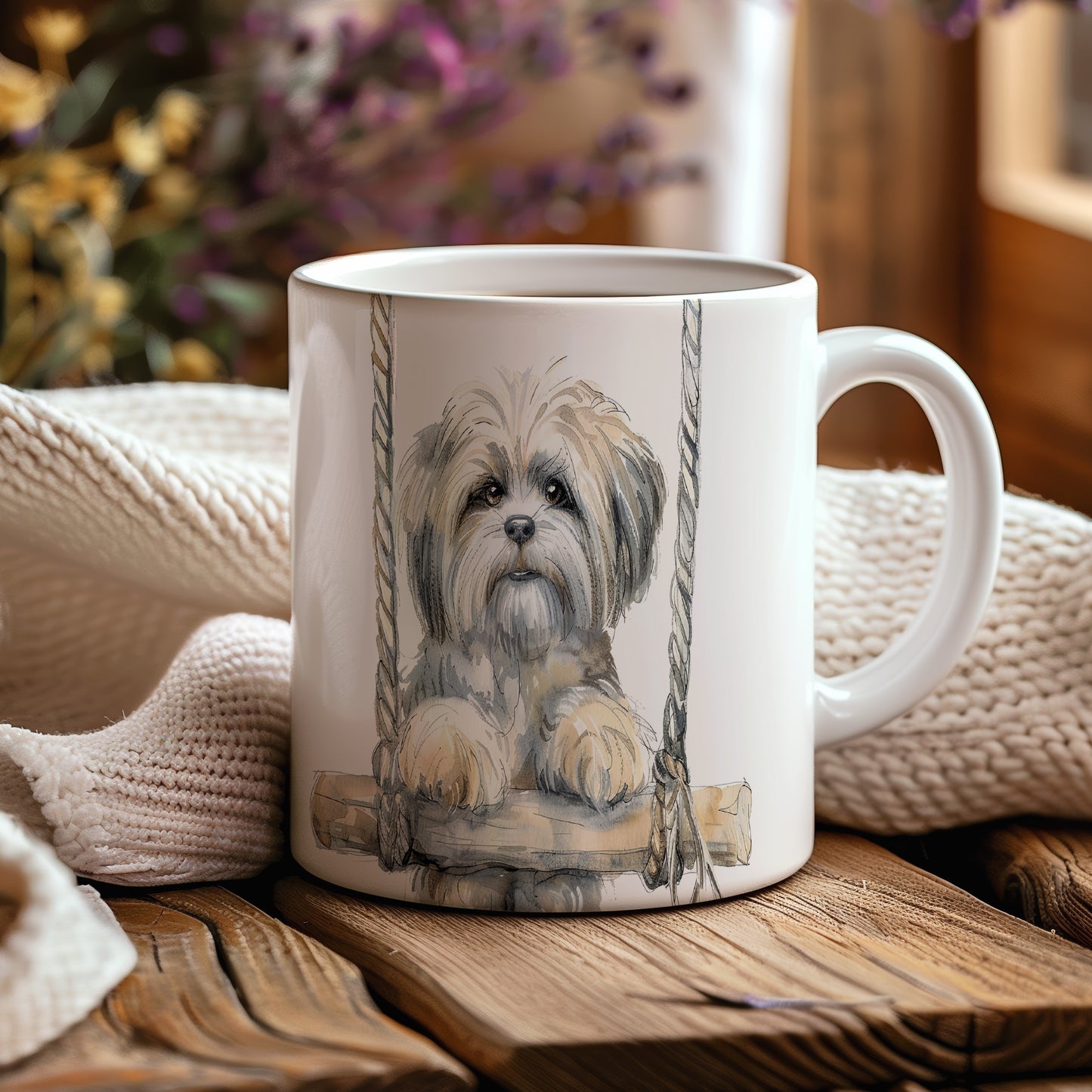 Hrnek se Shih Tzu na houpačce – výrazným designem