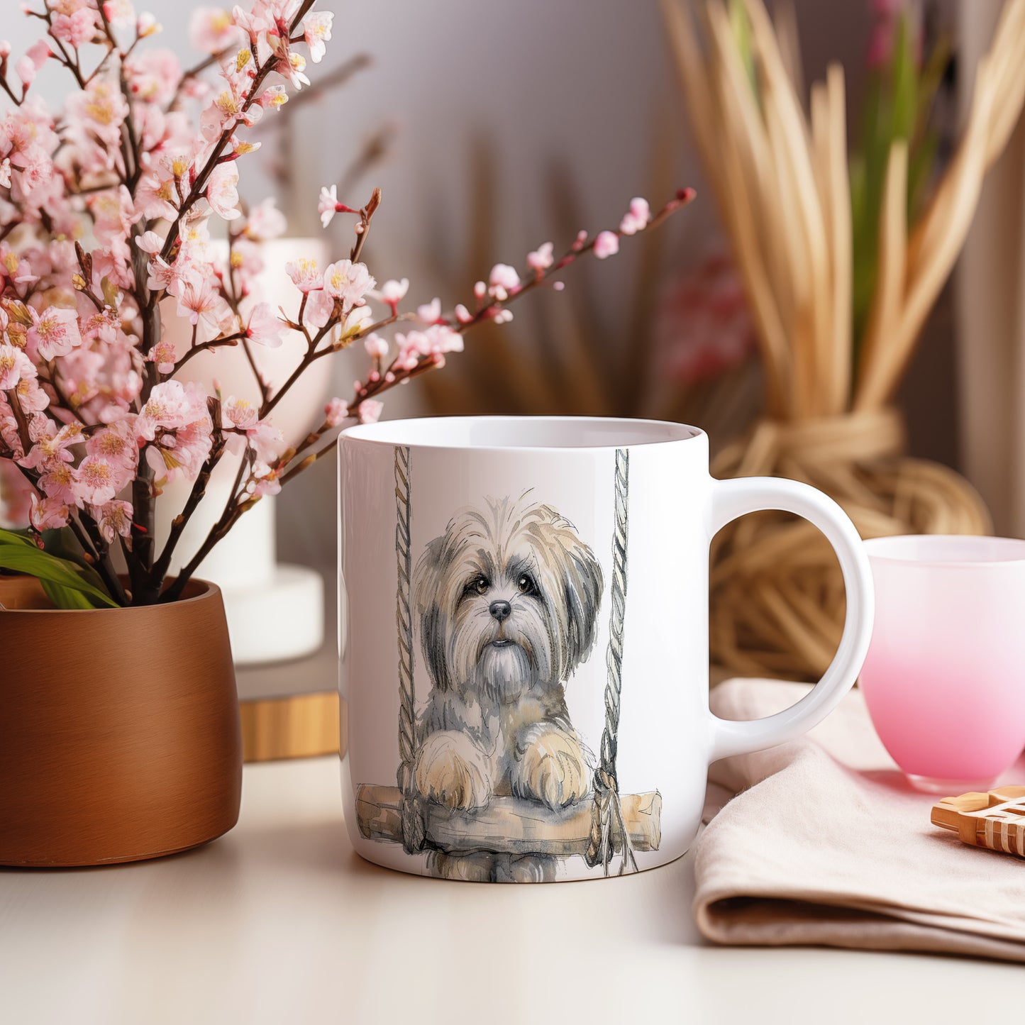Hrnek se Shih Tzu na houpačce – výrazným designem