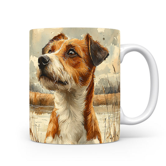Hrnek s realistickým portrétem Jack Russell– kontrastním vzhledem