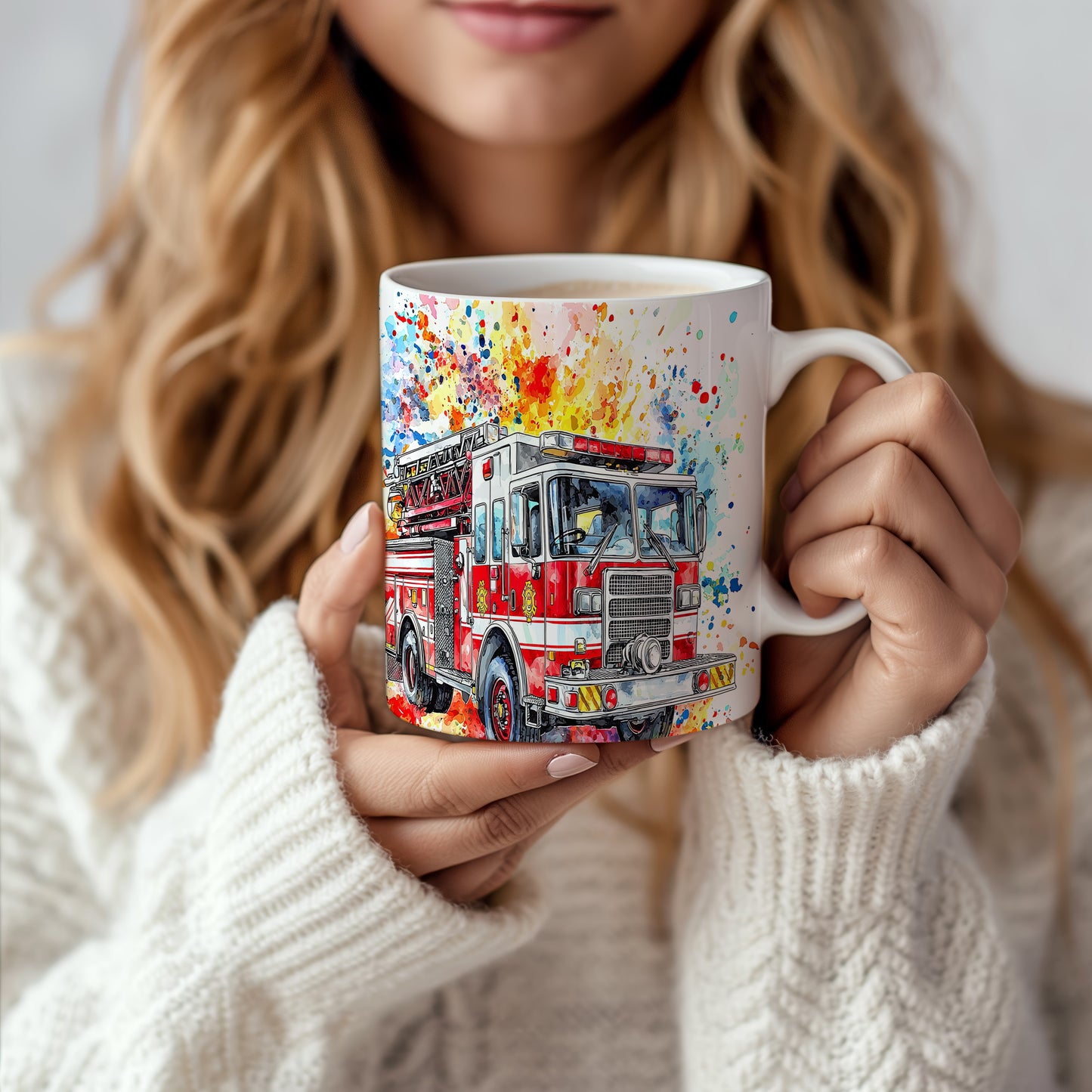 Hrnek s hasičským autem