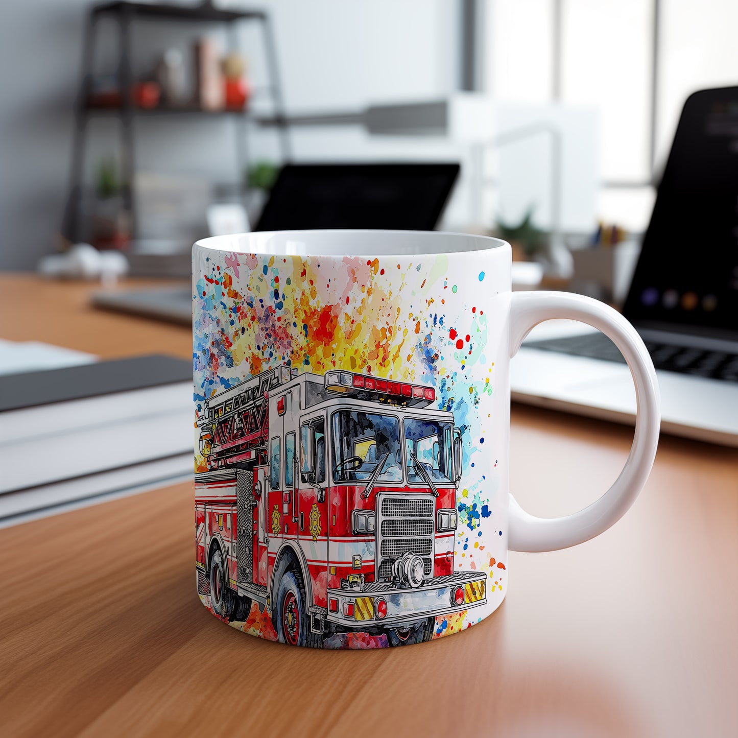 Hrnek s hasičským autem