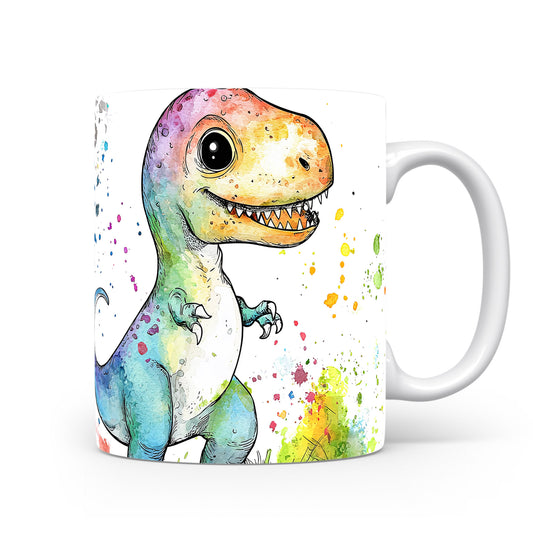 Hrnek s barevným tyranosaurem