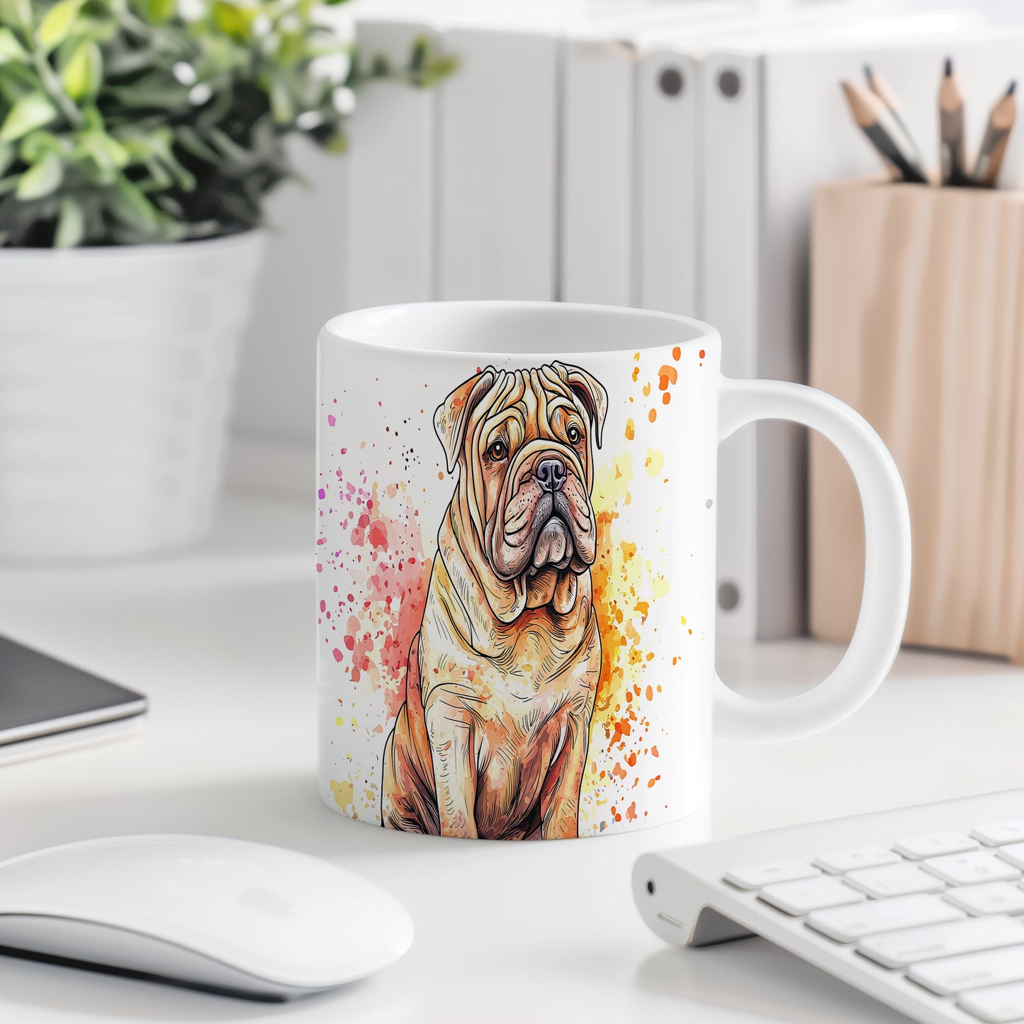 Hrnek se sharpei a veselým designem