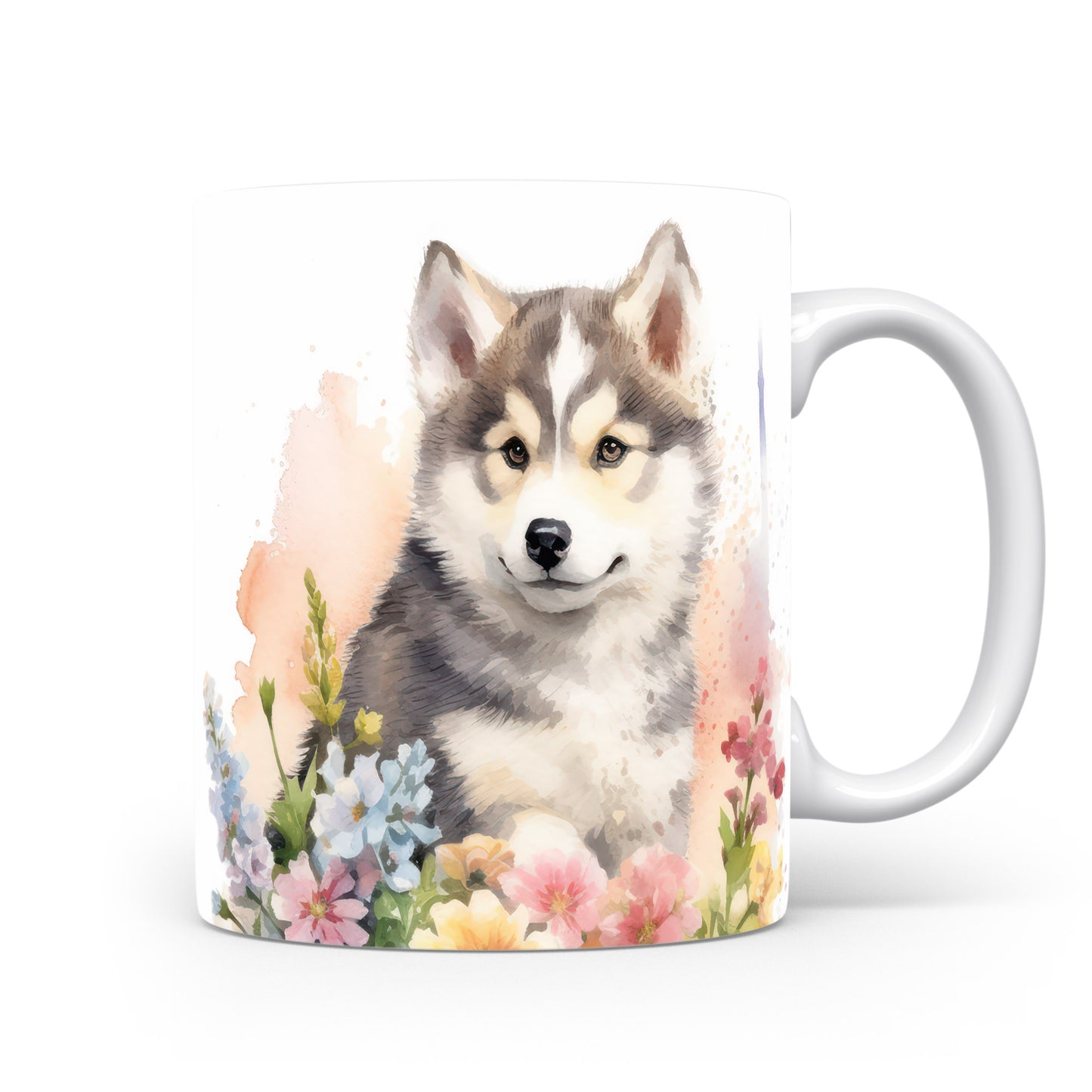 Hrnek se štěnětem husky