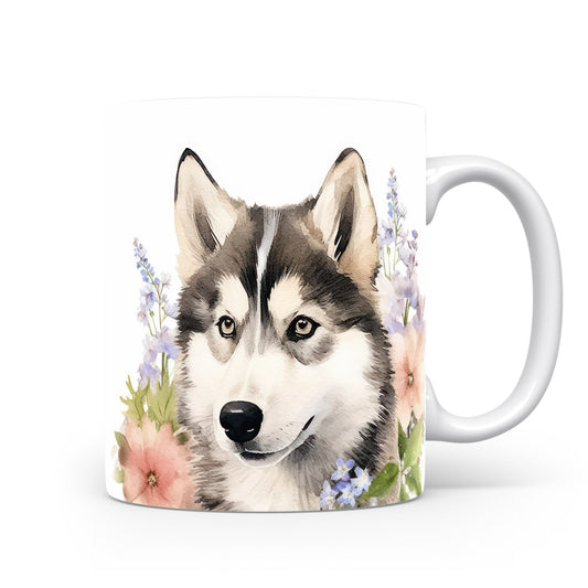 Hrnek s realistickým motivem huskyho