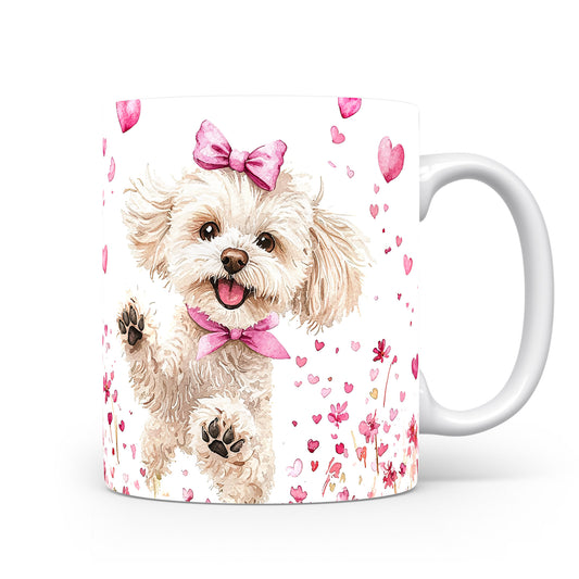 Hrnek s veselým Maltipoo – kontrastním vzhledem