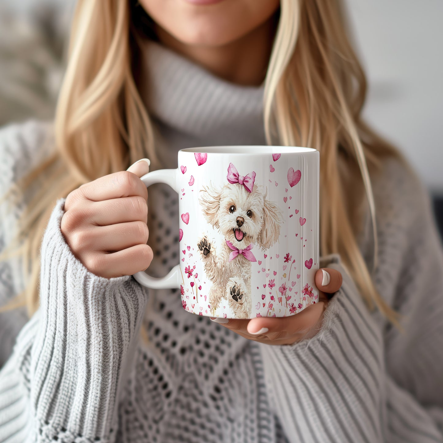 Hrnek s veselým Maltipoo – kontrastním vzhledem