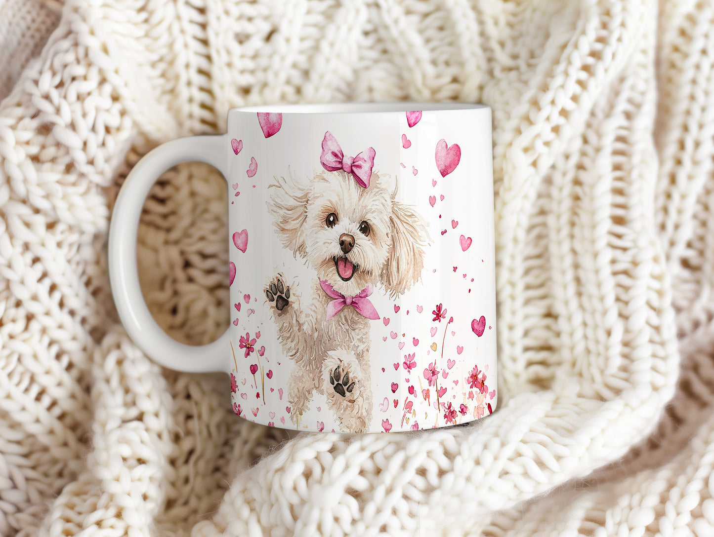 Hrnek s veselým Maltipoo – kontrastním vzhledem