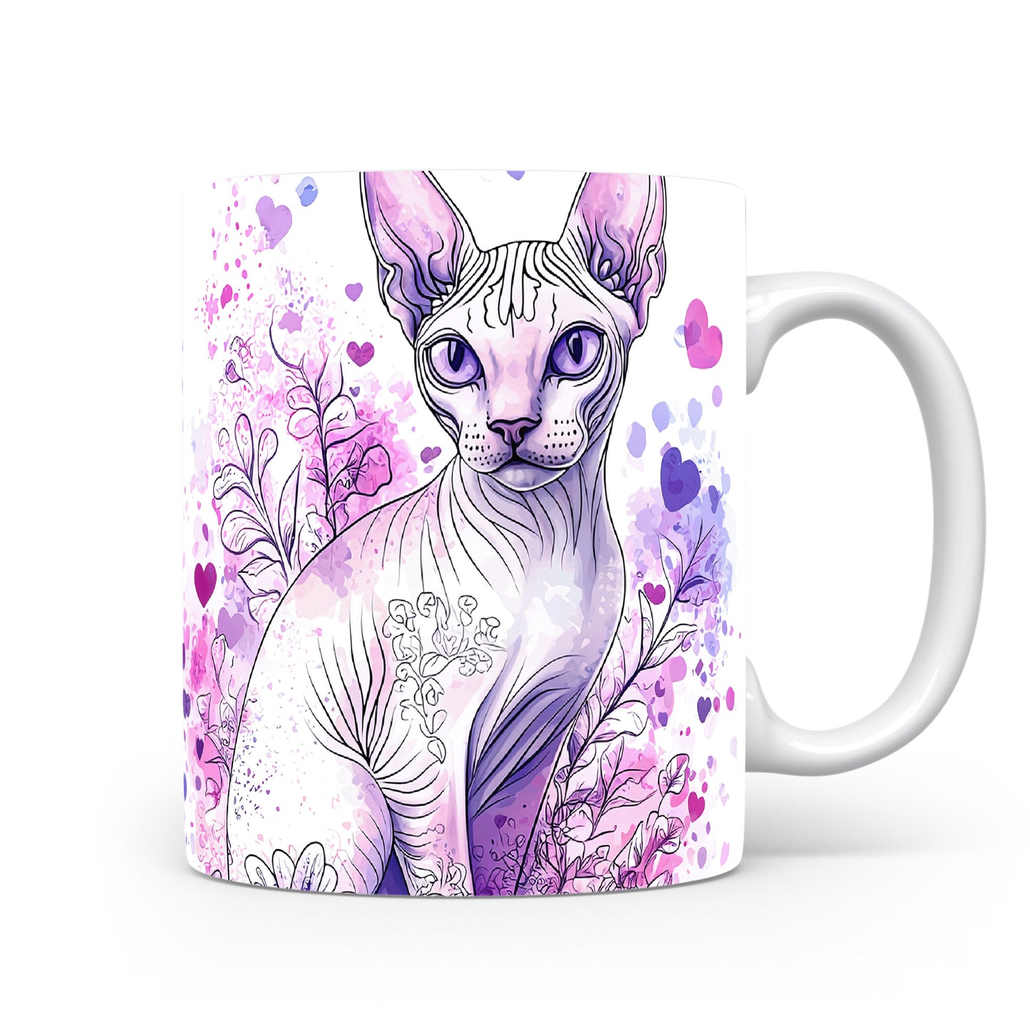 Hrnek se sphynx kočkou