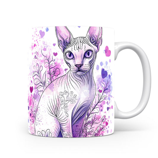 Hrnek se sphynx kočkou