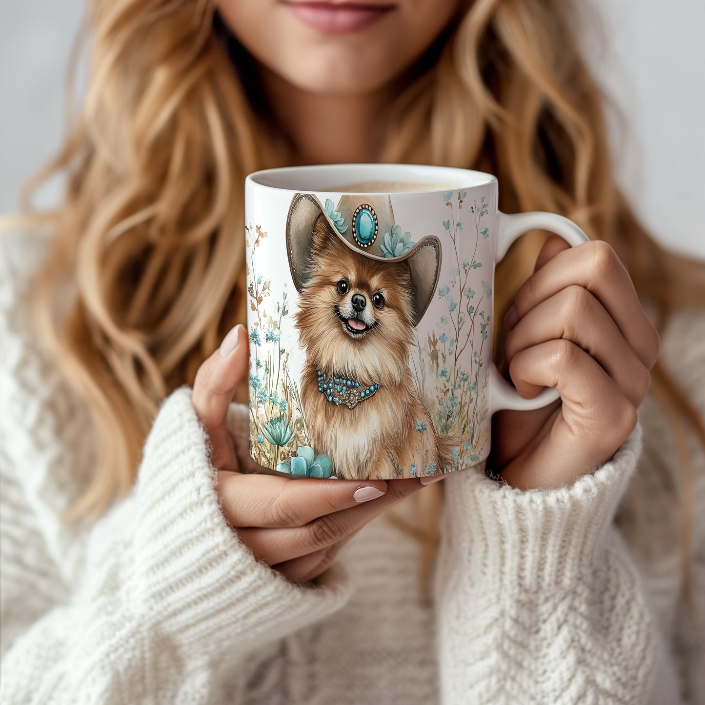 Hrnek s Pomeranianem v klobouku