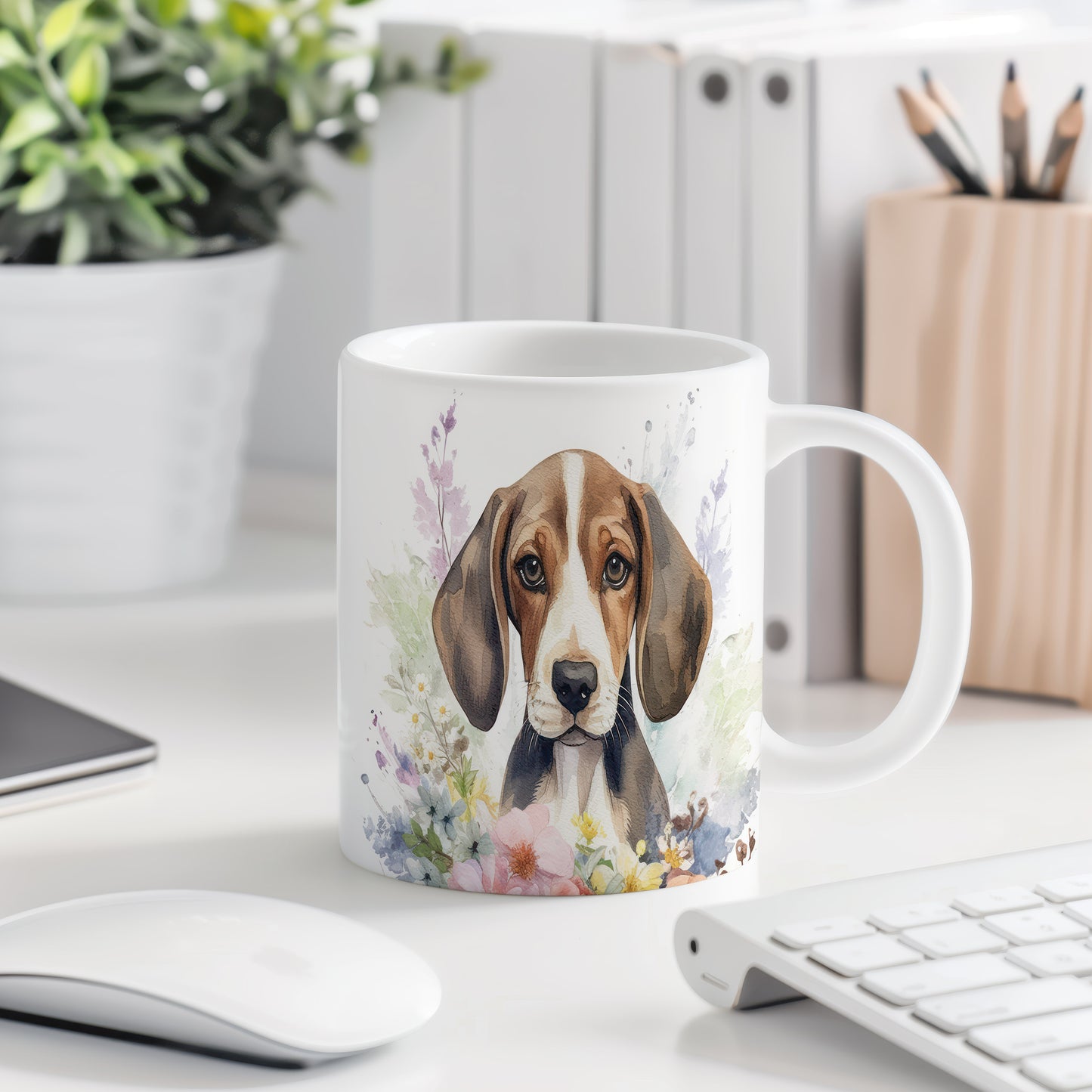Hrnek s roztomilým beagle psem