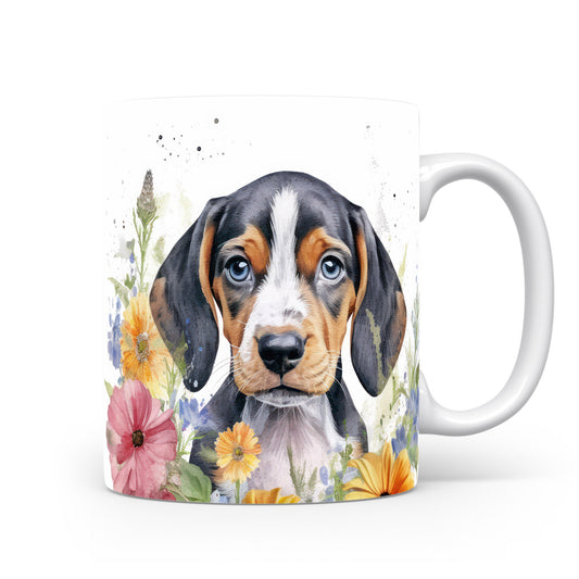 Hrnek s roztomilým štěnětem plemene Beagle