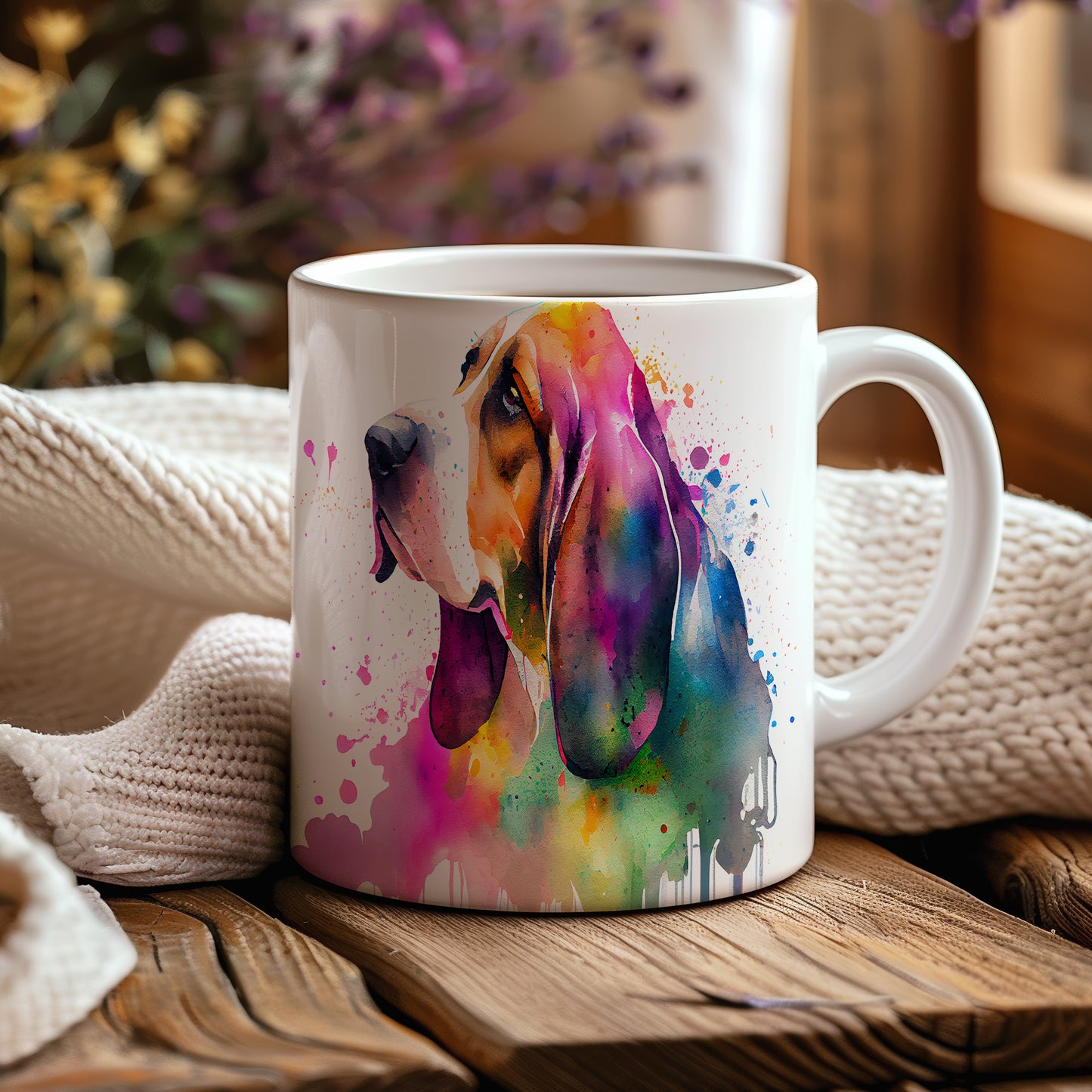 Barevný hrnek s motivem beagle pro milovníky psů