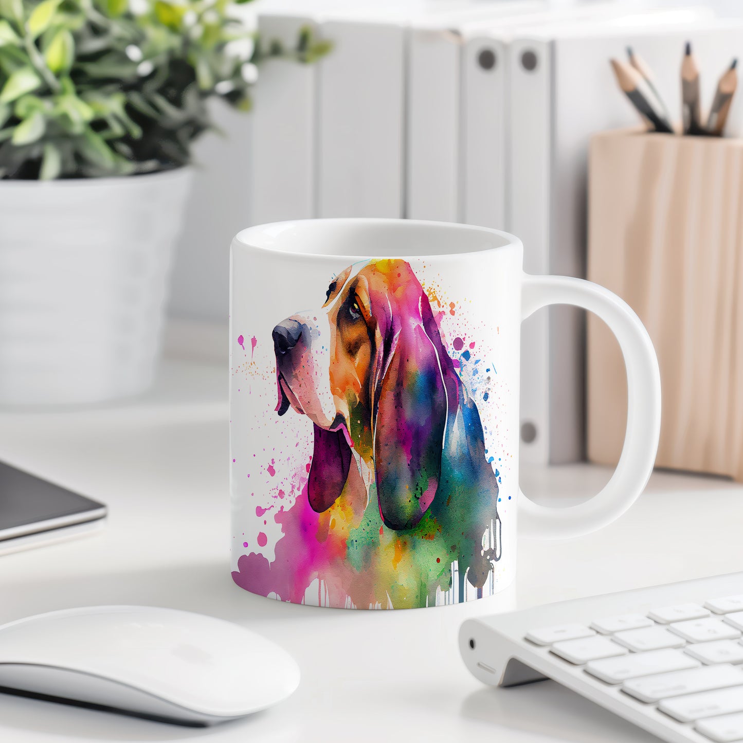 Barevný hrnek s motivem beagle pro milovníky psů