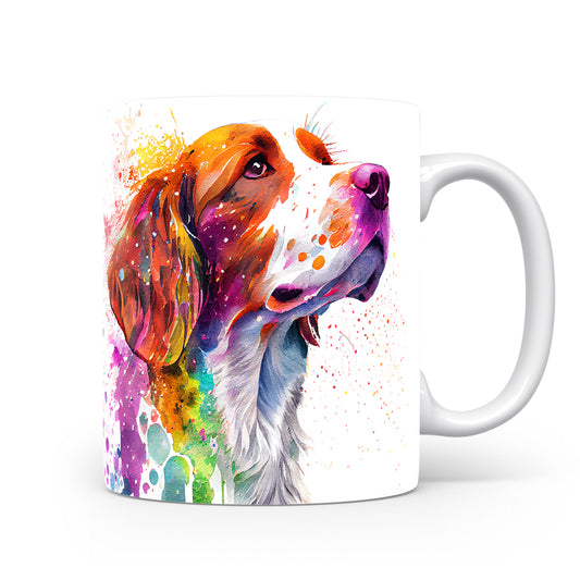 Barevný hrnek s portrétem psa v akvarelovém stylu (beagle · psi #2)