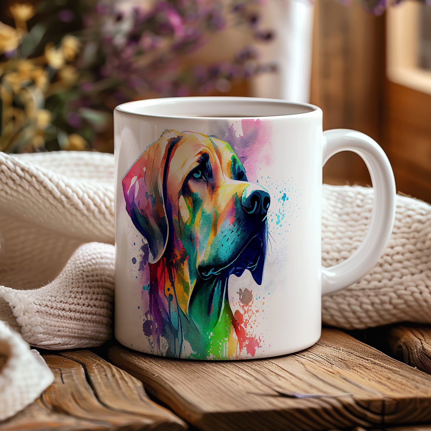 Barevný hrnek s motivem labradora pro milovníky psů