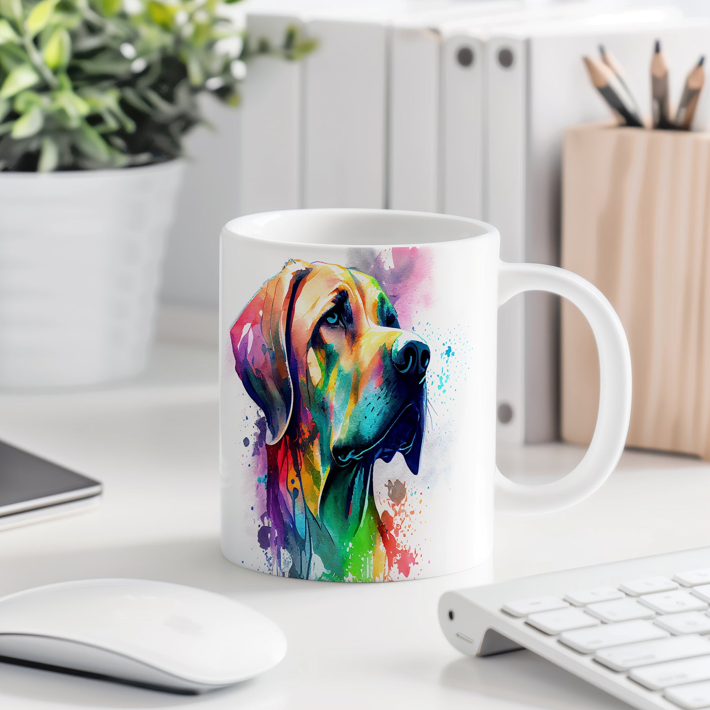 Barevný hrnek s motivem labradora pro milovníky psů
