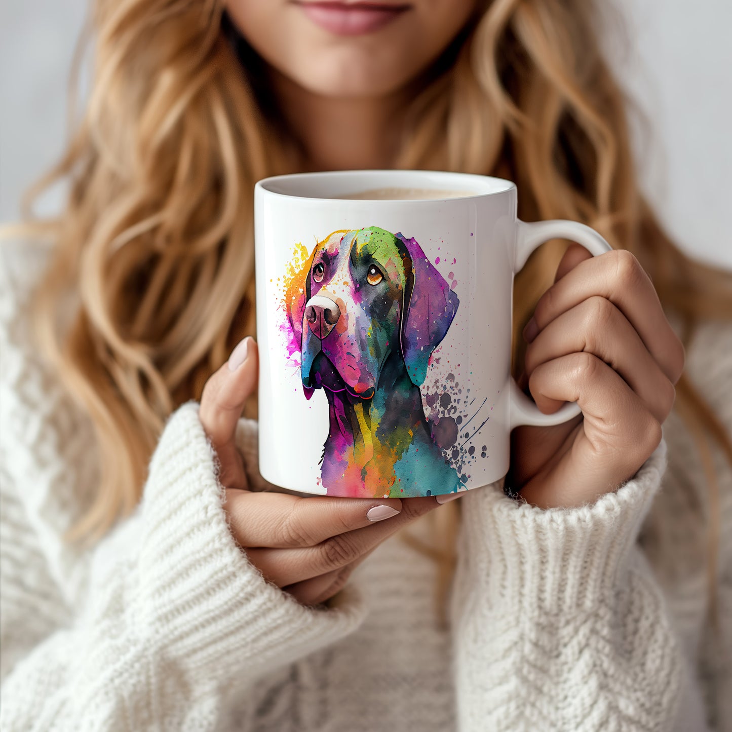 Barevný hrnek s ilustrací labradora - originální design pro milovníky psů