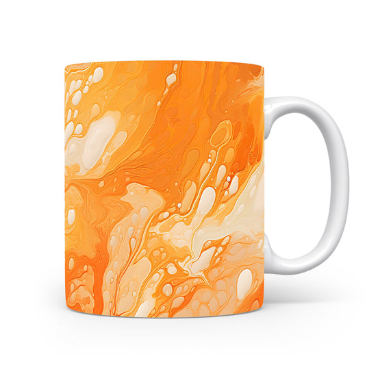 Originální hrnek s abstraktním oranžovým designem