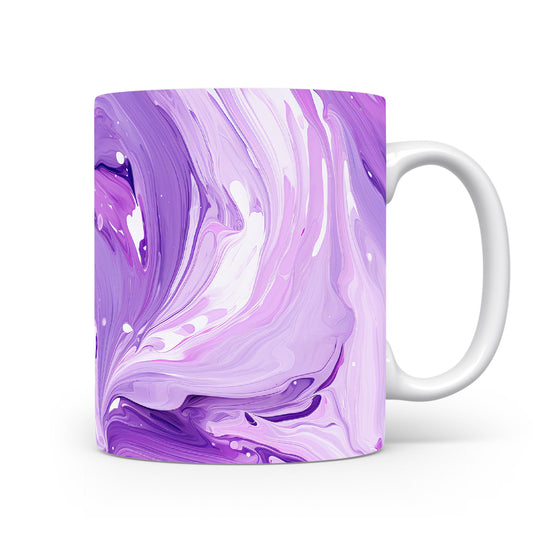 Elegantní hrnek s fialovým mramorovým vzorem